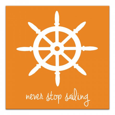Never Stop Sailing 12x12 Canvas Wall Art