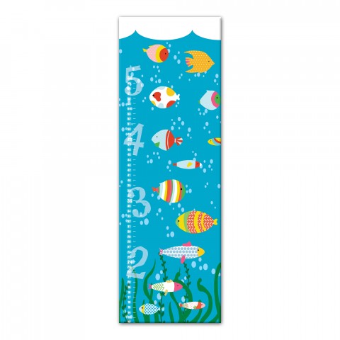 Under The Sea Growth Chart 20x60 Canvas Wall Art