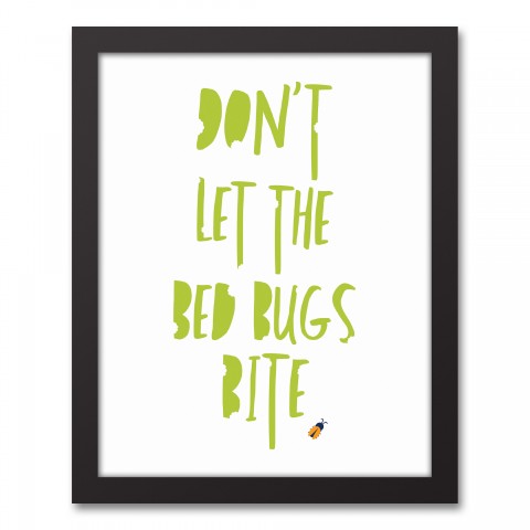 Don't Let the Bed Bugs Bite 11x14 Black Framed Canvas