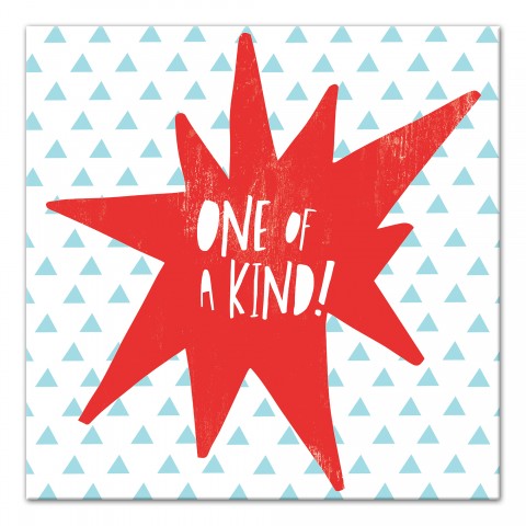 One of a Kind Red Design 12x12 Canvas Wall Art