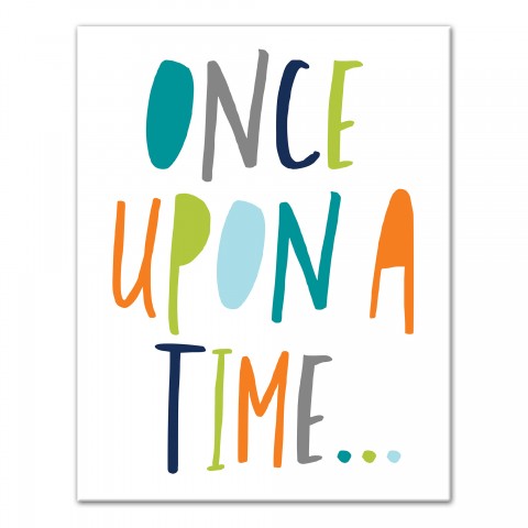 Once Upon a Time Cool Tones Design 11x14 Canvas Wall Art