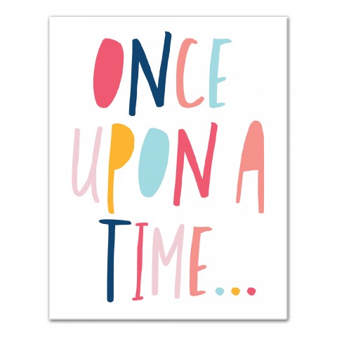 Once Upon a Time Pastel Tones Design 11x14 Canvas Wall Art
