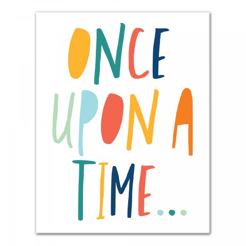 Once Upon a Time Bright Tones Design 11x14 Canvas Wall Art