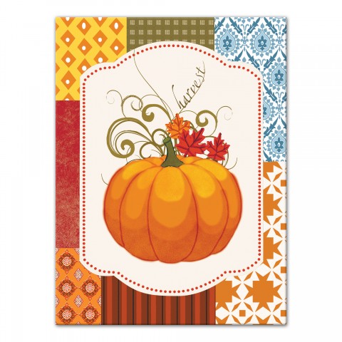 Harvest Patchwork Pumpkin Wall Art