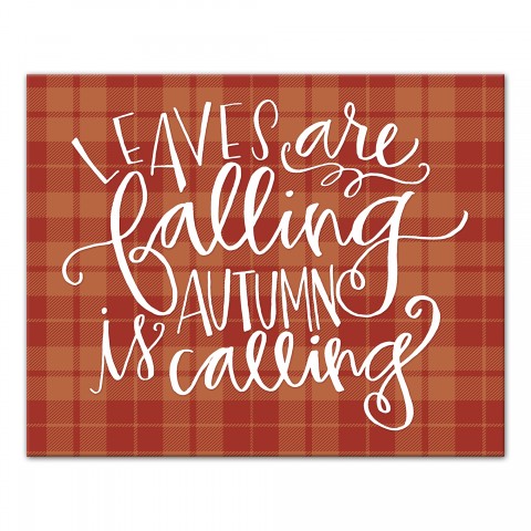 Plaid Autumn Calling Wall Art