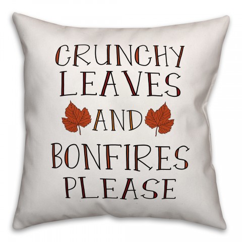 Crunchy Leaves and Bonfires Please Pillow