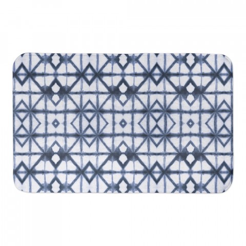Blue Shibori 34x21 Bath Mat