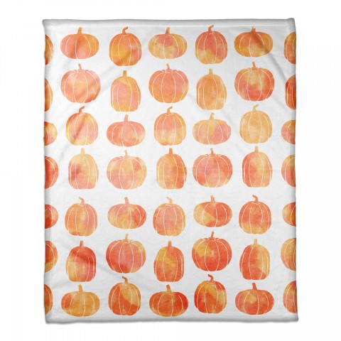 Watercolor Pumpkins Throw