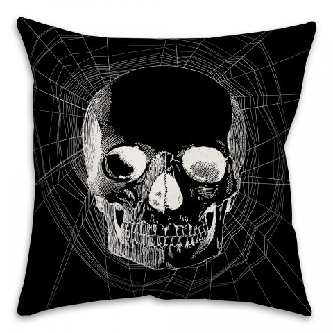 Webbed Skull Pillow
