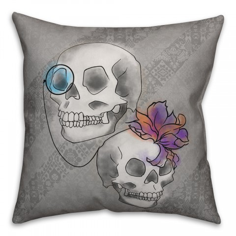 Sophisticated Skulls Pillow