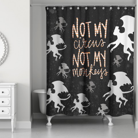 Not My Circus Not My  71x74 Shower Curtain