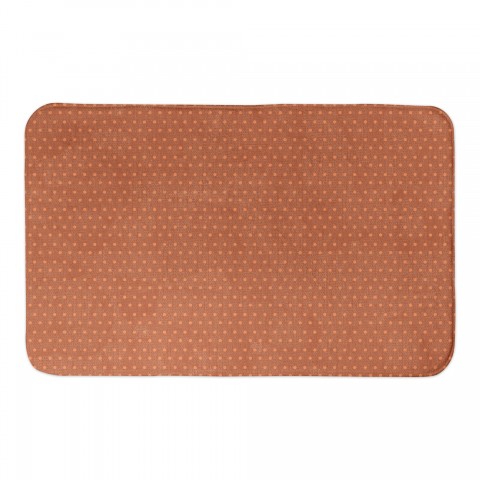 Orange Polka Dots 34x21 Bath Mat