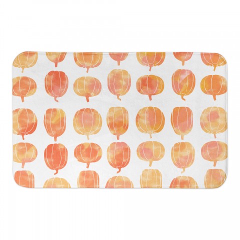 Watercolor Pumpkins 34x21 Bath Mat