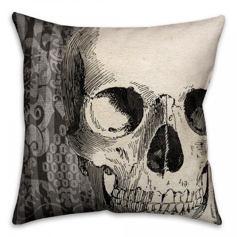 Spooky Skull Pillow