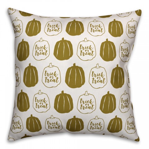 Gold Pumpkins Pillow