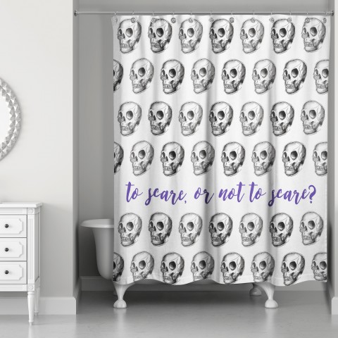 To Scare of Not to Scare? 71x74 Shower Curtain