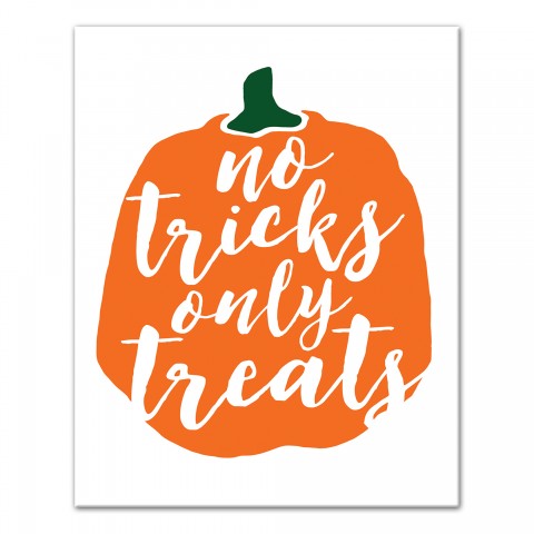 No Tricks Only Treats Wall Art