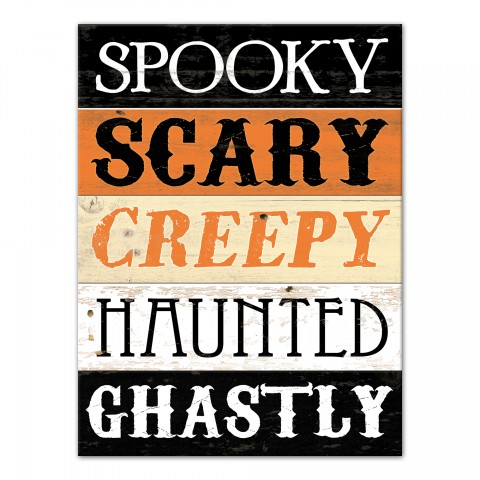 Halloween Adjectives Wall Art