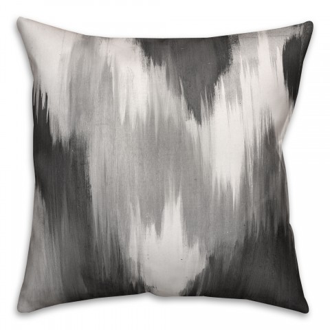 Abstract Gray Pattern Spun Poly Pillow
