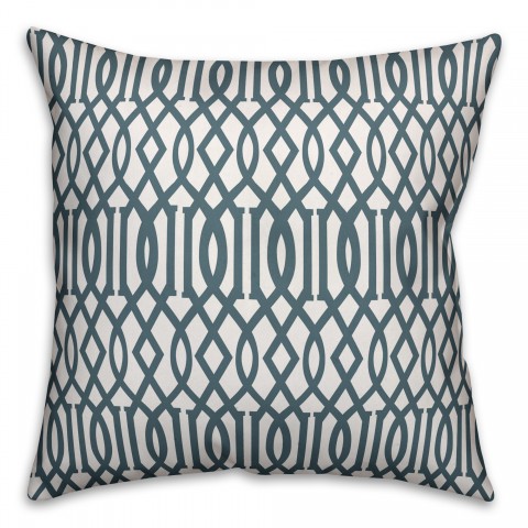 Slate Blue Imperial Trellis Pillow