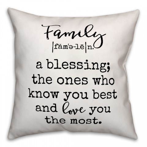 Family Definition Pillow Cover