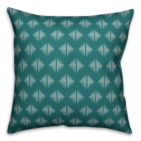Teal Abstract Pattern Pillow