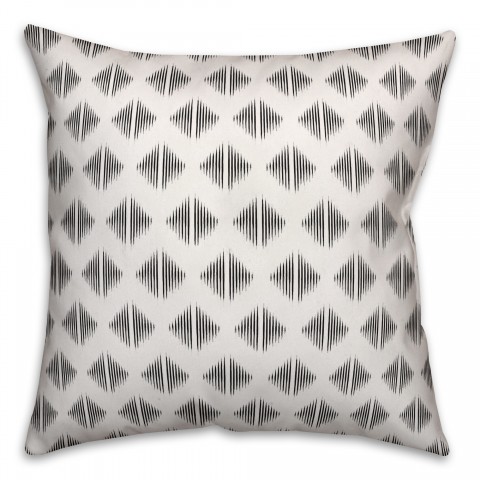 White Abstract Pattern Pillow Cover