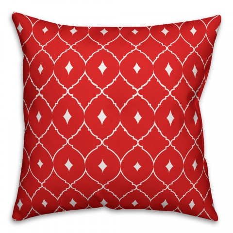 Coral Diamond Pattern Pillow Cover