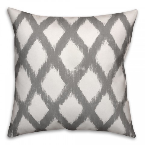 Gray Diamond Pattern Pillow