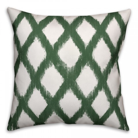Green Diamond Pattern Pillow Cover