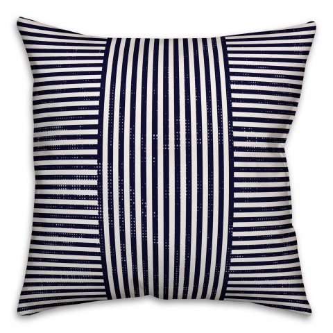 Navy Stripes Pillow Cover