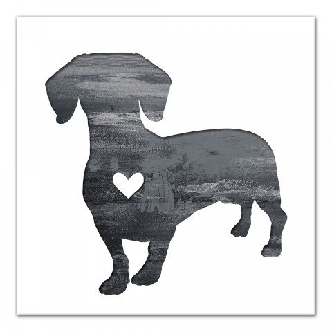 Ink Silhouette Dachshund Wall Art