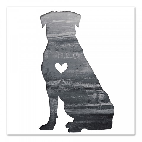 Ink Silhouette Rottweiler Wall Art