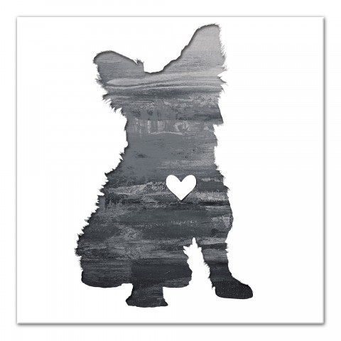 Ink Silhouette Yorkie Wall Art