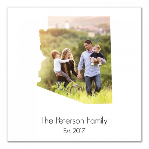 Arizona Family 20x20 Personalized Canvas Wall Art