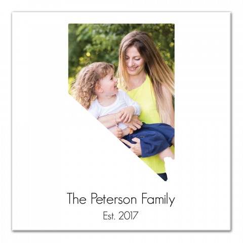 Nevada Family 20x20 Personalized Canvas Wall Art