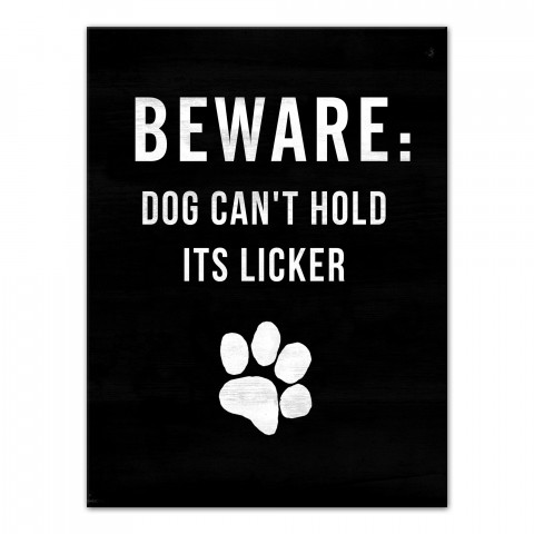 Dog Licker 30x40 Canvas Wall Art