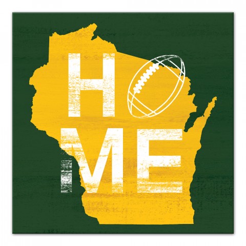 Designs Direct Creative Group Wisconsin Football State Pride 16x16 Canvas Wall Art