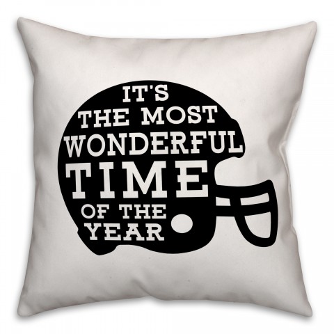 Football Helmet Spun Poly Pillow