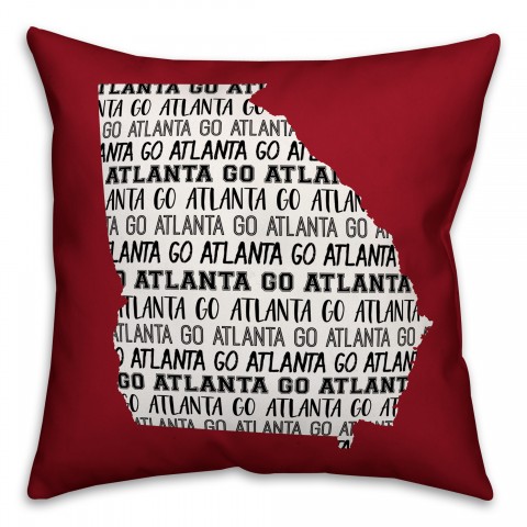 Rust Red Georgia Go Team 16x16 Spun Poly Pillow