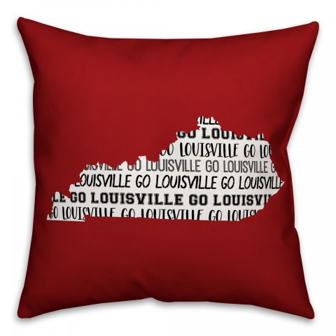Red Kentucky Go Team 16x16 Spun Poly Pillow