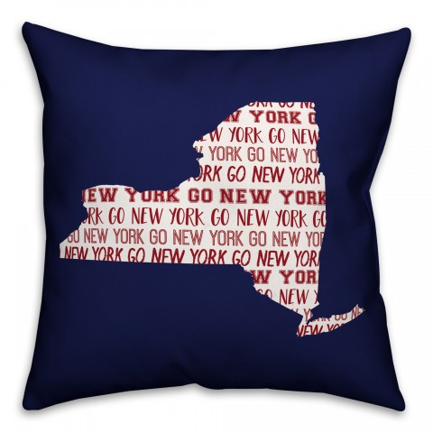 Blue New York Go Team 16x16 Spun Poly Pillow
