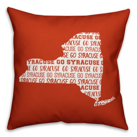 Orange New York Go Team 16x16 Spun Poly Pillow