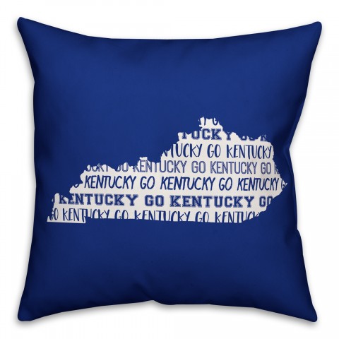 Blue Kentucky Go Team 16x16 Spun Poly Pillow