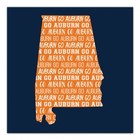 Designs Direct Creative Group Blue Alabama Go Team 16x16 Canvas Wall Art