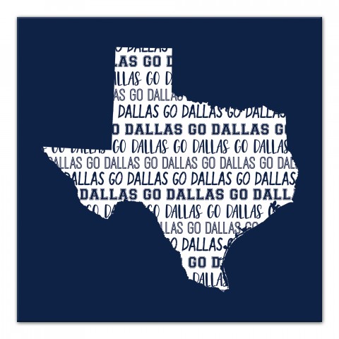 Designs Direct Creative Group Blue Texas Go Team 16x16 Canvas Wall Art