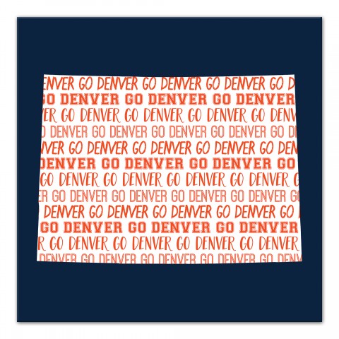 Designs Direct Creative Group Blue Colorado Go Team 16x16 Canvas Wall Art