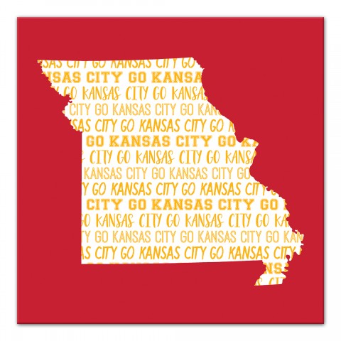 Designs Direct Creative Group Red Missouri Go Team 16x16 Canvas Wall Art