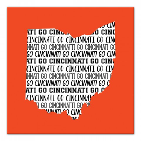 Designs Direct Creative Group Orange Ohio Go Team 16x16 Canvas Wall Art