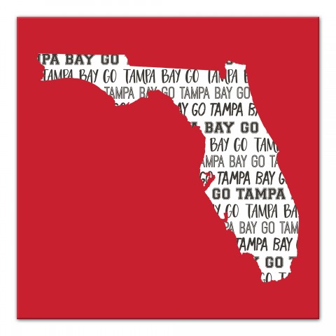 Designs Direct Creative Group Red Florida Go Team 16x16 Canvas Wall Art